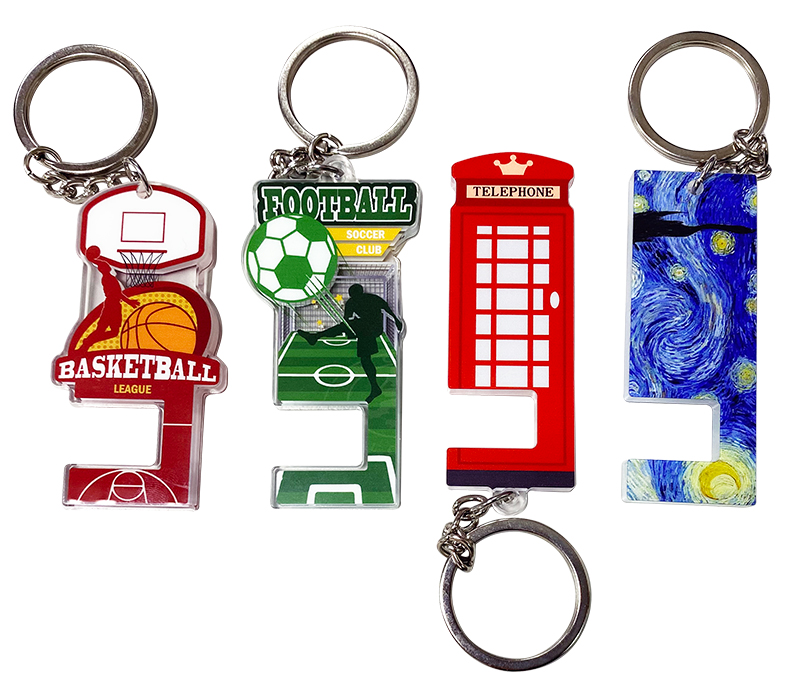 Acrylic-mobile-phone-stand-keyring-1